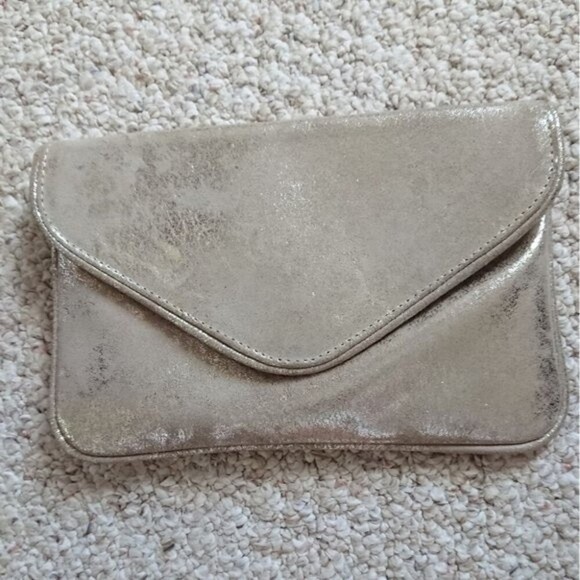 Cofi Genuine leather gold tone clutch - Picture 2 of 6